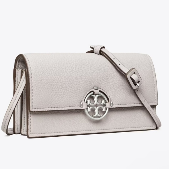 Tory Burch Handbags - Tory Burch Miller Wallet Crossbody Gray Bay